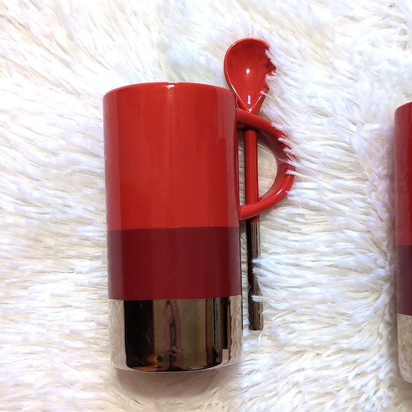 Starbucks Set of 2 Tall Espresso Holiday Mugs with Spoons - Picture 3 of 13
